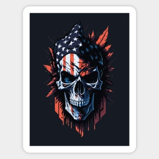 American Skull Sticker